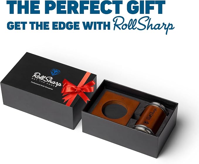 Rolling Knife Sharpener made easy with 2 Diamond Discs & 4 Magnetic Angles 15°/18°/20°/22° for All Kitchen Knife Set, Birthday Gifts for Men & Women