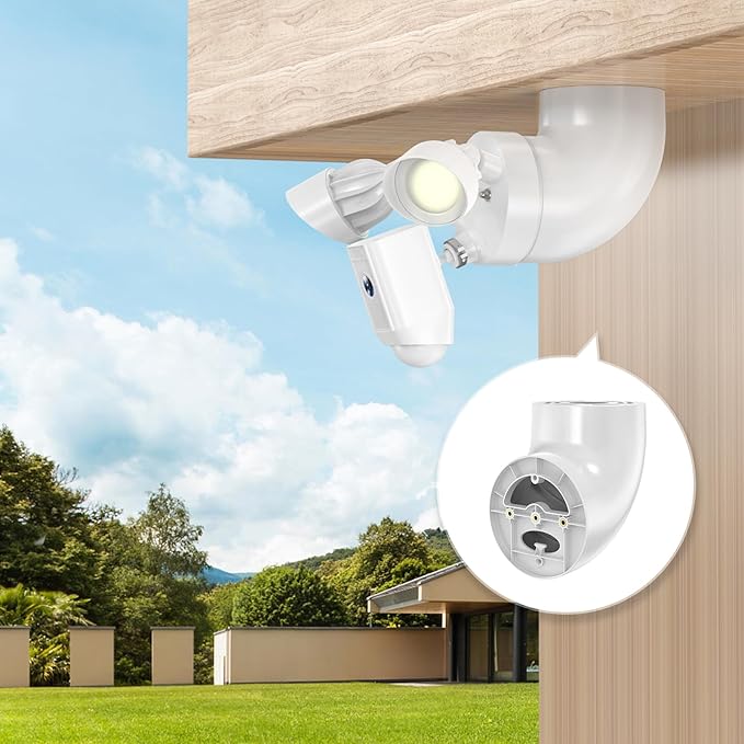 Eave Mount for Ring Floodlight Camera Wired Pro/Plus,Ring Floodlight Cam Pro (2nd Gen), Blink Wired FloodLight Cameras &Wyze Flood Iight Camera V2 and Roku Flood Light CAM