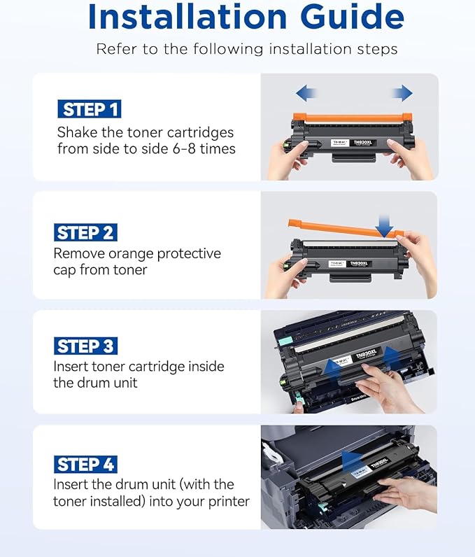 TN830XL Toner for Brother Printer DCP-L2640DW HL-L2460DW Replacement for Brother TN830 TN830 XL/V/R 830 Toner Work for HL-L2405W MFC-L2820DW HL-L2480DW HL-L2400D Printer 4PK High Yield