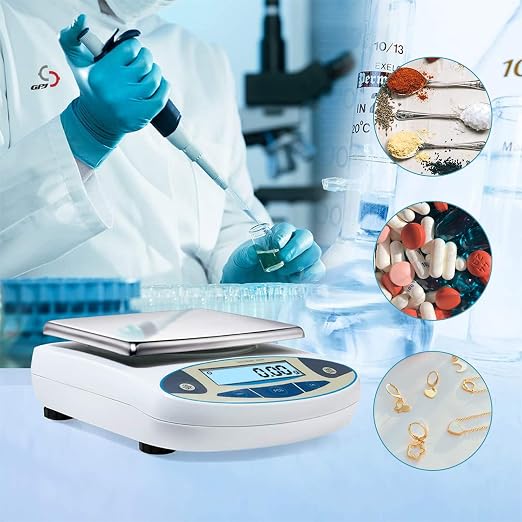 GPJYYDS High Precision Laboratory Balance, 6000g x 0.01g Accuracy Digital Analytical Scale Professional Electronic Lab Scale for Industrial, Scientific Research, Jewelry, Coins