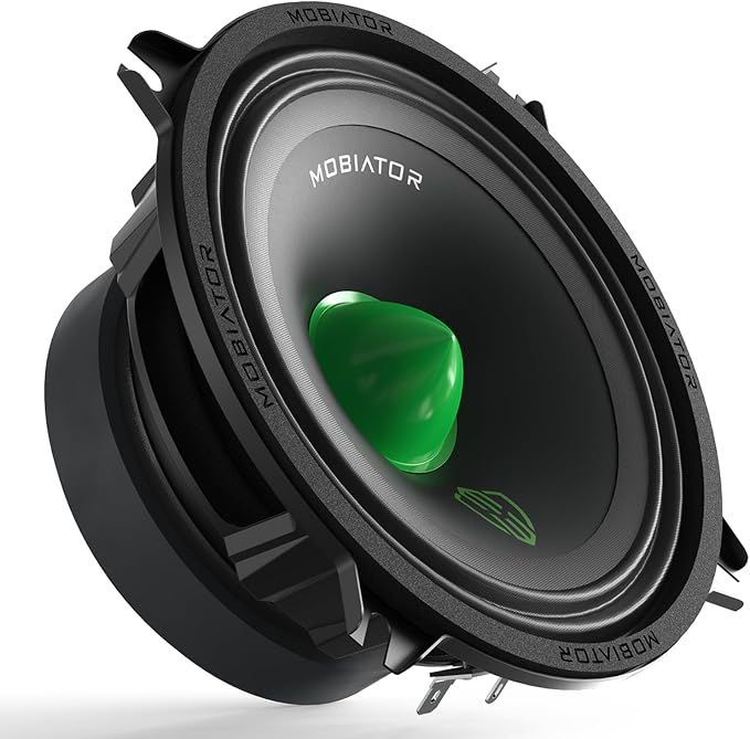 Midrange Loudspeakers MB-M504 5'' 500W Max, 4 Ohms High Efficiency Car Audio Door Speakers for Car or Truck Stereo Sound System-Black (2 Speakers) (MB-M504)