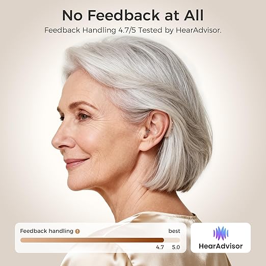 LINNER-Clarity Hearing Aids for Seniors, Rechargeable Hearing Amplifier with Noise Cancelling, OTC Hearing Aids Designed for Adults with Mild to Moderate Hearing Loss