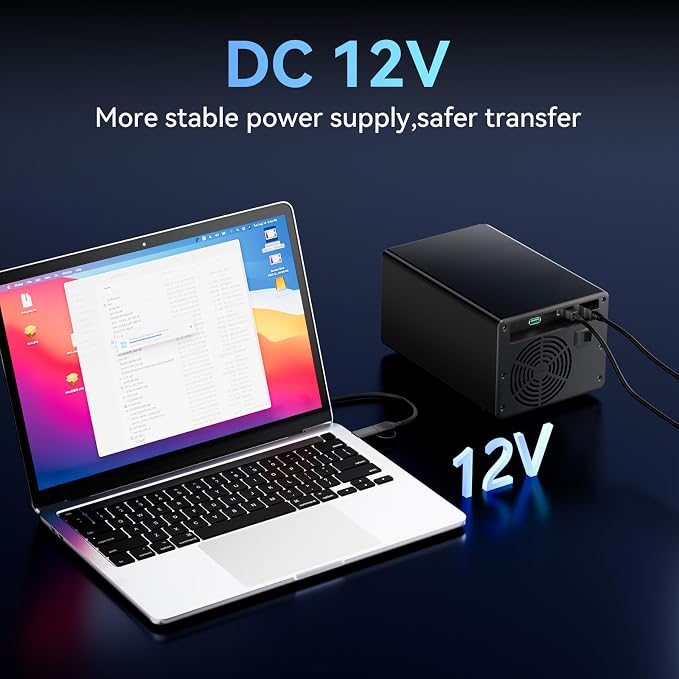 CENMATE Aluminum 3 Bay 10Gbps Hard Drive Enclosure with Cooling Fan for 2.5“/3.5" SATA HDD/SSD with USB A/C 3.2 Gen 2, Support Hot Swappable, Tool-Free HDD Enclosure, DAS(NO RAID/NAS)