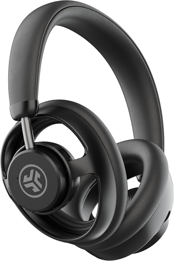 JLab JBuds Open Wireless Headphones – Open-Ear, Comfortable All-Day Fit, 24+ Hour Playtime, Immersive Sound, Bluetooth Headphones with App Control, Black