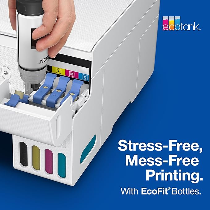 Epson 522 EcoTank Ink Ultra-high Capacity Bottle Black & Color Combo Pack (T522120-BCS) Works with ET-2720,2800,2803,2840,4700,4800,4810,(Pack of 2)