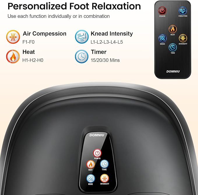 Shiatsu Foot Massager Machine with Heat, Upgraded Deep Kneading Feet Massager for Deliver Pain Relief, Plantar Fasciitis, Neuropathy, Gifts for Women/Mom & Dad, Father’s & Mother’s Day, Fits up to 13”