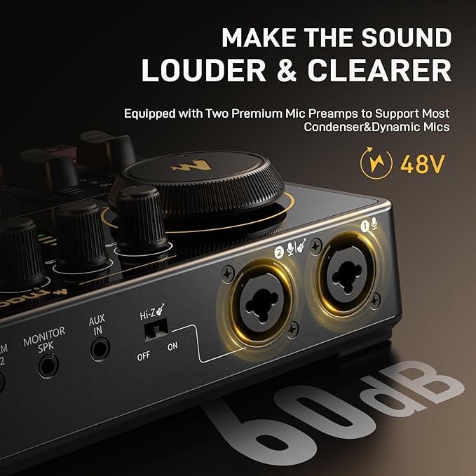 MAONO Podcast Equipment Bundle for 2: Audio Interface Mixer with 2 XLR Dynamic Mic Noise Reduction Podcast Streaming MaonoCaster E2 Gen2C