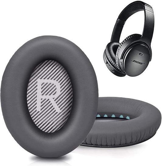 Replacement Ear Pads for Bose SoundTrue Headphones Around-Ear Style, Memory Foam Also Fits QuietComfort 35/ QC35 II Around-Ear Headphones(Dark Grey)