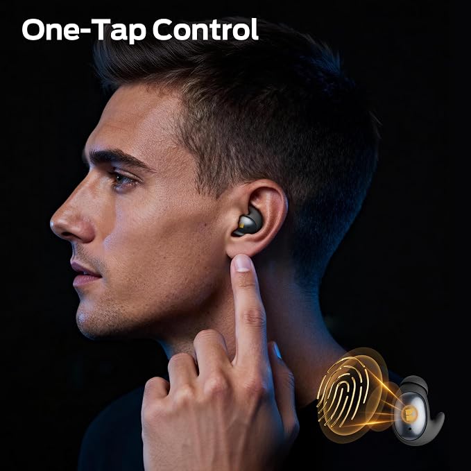 Monster Sleep Ear100 Ear Buds, Sleep Headphones with Stereo Sound, Design for Side Sleeper, 32H Playtime, Bluetooth 6.0, ENC Noise Cancelling, IPX6 Waterproof Mini Earbuds, Black