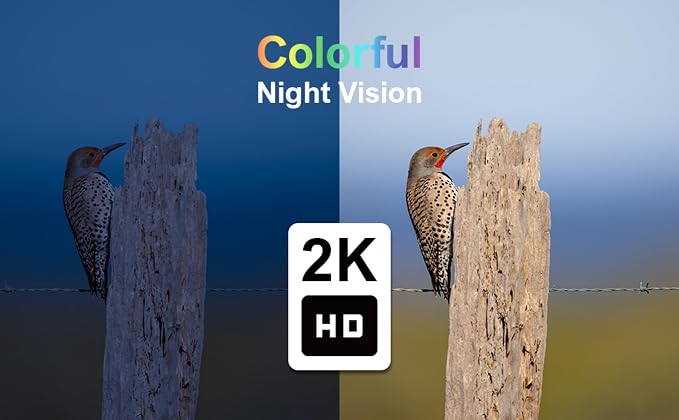 4G LTE Cellular Security Camera Wireless Outdoor, No WiFi Needed, with SIM Card and One Year Unlimited Data Plan, Solar Powered, 360° Live View, 2K Color Night Vision, Motion Detection