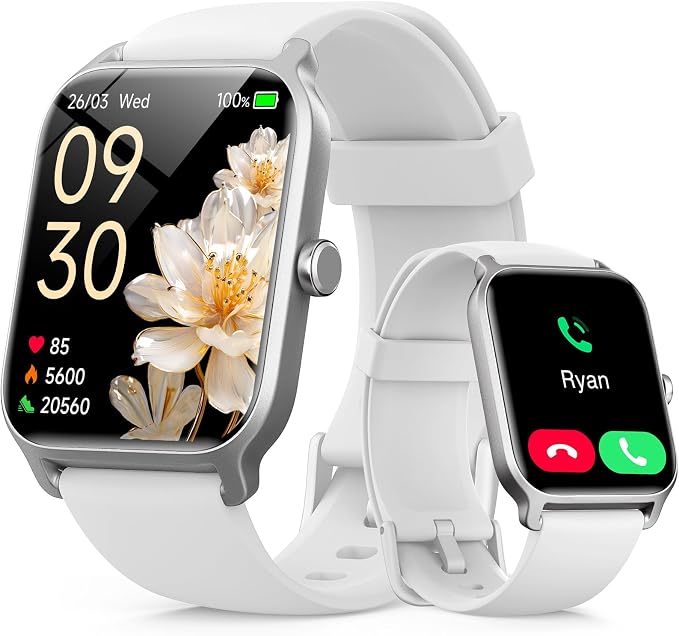Tensky Smart Watch for Women/Men, 1.85'' HD Activity Smartwatch for iPhone/Android/Samsung, 100+ Sport Modes Fitness Tracker (Answer/Make Call), Alexa Built-in,Sleep/Heart Rate/SpO2 Monitor/Waterproof