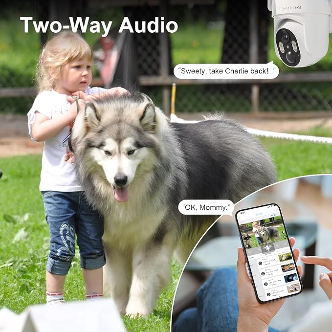 HOSAFE.COM Solar Security Cameras Wireless Outdoor, Free Cloud Storage, 360° PTZ Remote Cameras for Home Security Solar Powered, 2K 3MP Security Camera Outdoor Wireless, IP66 Waterproof