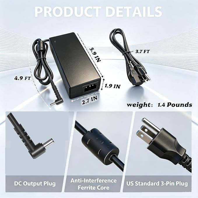 for Sony acdp-240e01 19.5V10.26A AC/DC Adapter Compatible with Bravia LCD TV KD-65XD8505, 200W Power Supply Cord Cable PS Wall Home Charger Mains PSU.Replace Part Number ACDP-160D01
