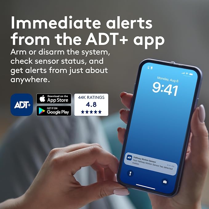 ADT Blu Door/Window Sensor 4-Pack, DIY Smart Home Security, Wireless Door and Window Alarm Sensor with Tamper Alerts, Convenience Mode for Drawers and Cabinets - Compatible with ADT Blu Systems
