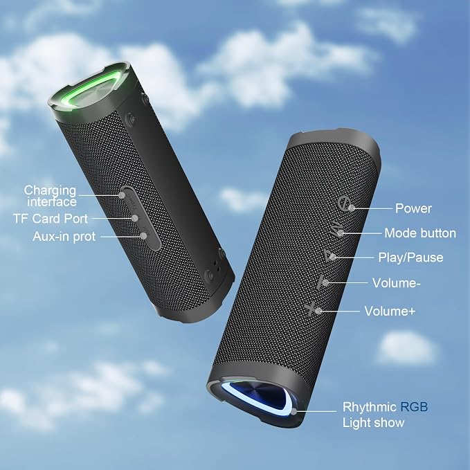 Vanzon Wireless Portable Bluetooth Speaker IPX7 Waterproof Speaker for Home