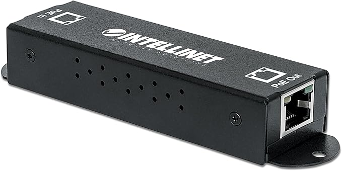 Intellinet 1-Port Indoor Gigabit PoE+ Extender Repeater – 25W Power Budget via Cat5e Cat6 RJ45 Ethernet Network Cables, Daisy-Chain – 3 Yr Mfg Warranty - 560962