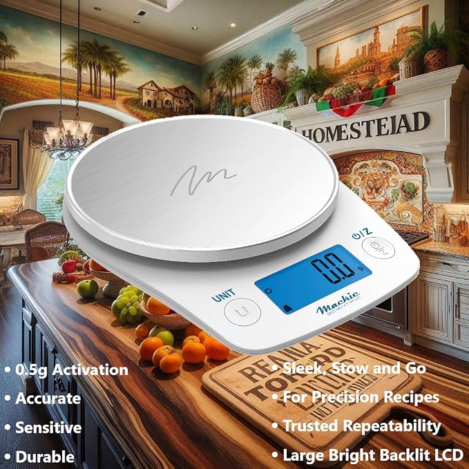 NUTRA TRACK C19, an American Comany, You CAN FIND Cheaper BUT You Can't FIND Better, 12lbs Family Food Kitchen Scale, Solid Glass Top, Designed in Seattle WA