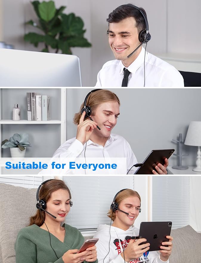 New Bee USB Headset with Microphone RGB Headphone Stand
