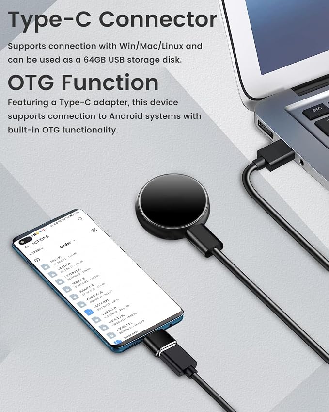 3072Kbps Magnetic Voice Recorder, Audio Recorders with AI-Intelligent Triple Noise Cancellation, 128GB Voice Activated Recorder with 9500Hours Store, Recording Device for Lectures, Meetings, Intervie