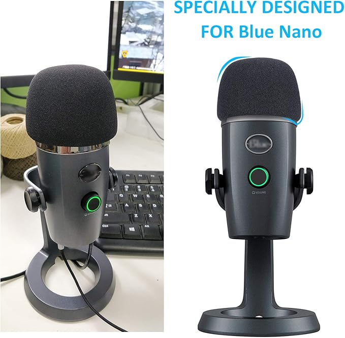 Yeti Nano Mic Stand with Pop Filter - Microphone Boom Arm Stand with Foam Cover Windscreen for Blue Yeti Nano Mic by YOUSHARES