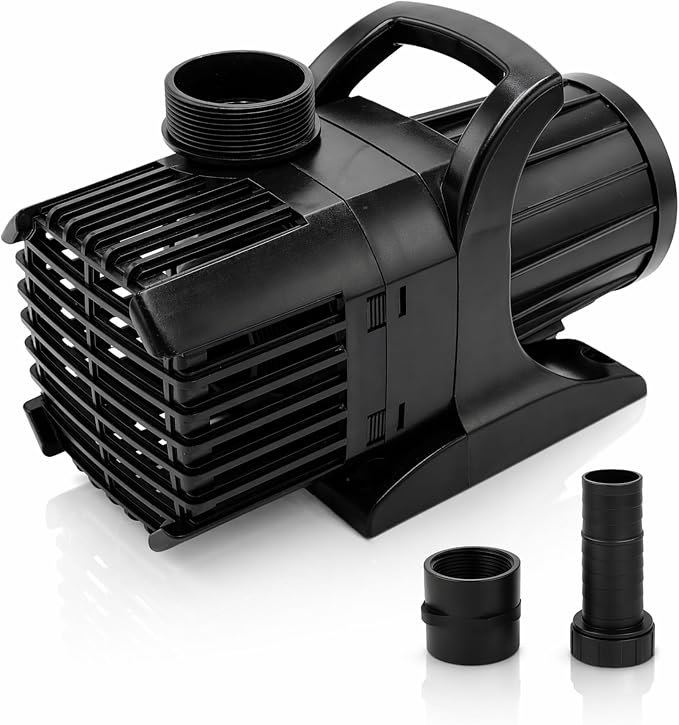 Aqua Pulse Submersible Pond Pump, 2,000 GPH, 33 ft Cord | 18 ft max head, 156W energy efficient, Ultra quiet, For koi ponds, Waterfalls, Fountains