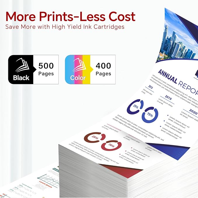 PG-285 XL CL-286 XL Ink Cartridges Black Color Replacement for Canon 285 286 PG-285XL CL-286XL Inkjet Printer Ink Combo Pack Work with PIXMA TS7720 TR7820 TS7722 Printers, High Yield (1 Black 1 Color)