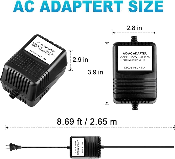 24V AC/AC Adapter Compatible with Aquasure Harmony AQT-56SE-SMBP AQT56SE-SM-3BP Water Softener Digital Meter Control Valve AP-HS-Head Mingway MWY-DH120-AC2400450 Power Supply Cord