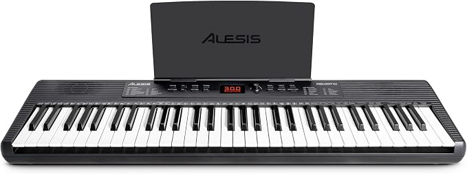 Alesis Melody 61 MK4 Keyboard Piano for Beginners with 61 Keys, Speakers, Stand, Bench, Headphones, Tablet/Sheet Music Stand, 300 Sounds and Music Lessons
