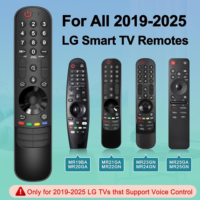 Magic Remote for LG Smart TV Remote Control,for LG TV Remotes AN-MR24GA/23GA/22GA/21GA with Pointer and Voice Function,Replacement for 2019-2024 UHD QNED NanoCell MiniLED OLED C4 C3 C2 C1 G4 Smart TVs