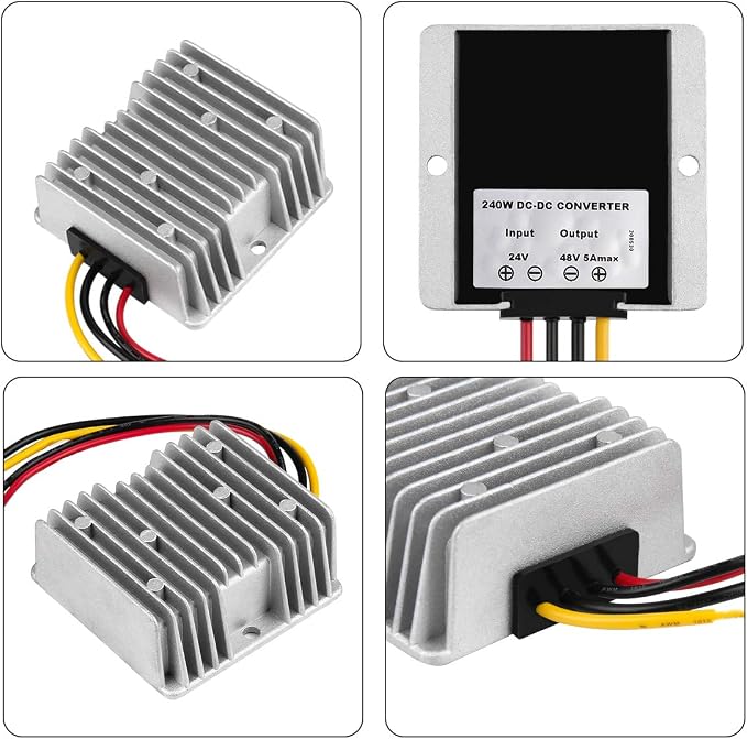 SUPERNIGHT DC 24V Step Up to 48V 5A 240W Converter Booster Waterproof Voltage Regulator for Golf Cart Club Car LED Strip Light