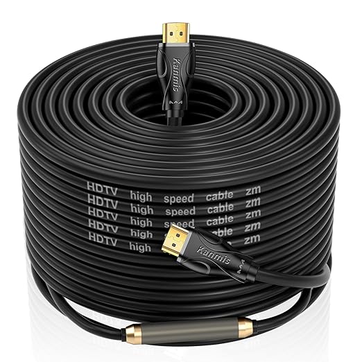 4K HDMI Cable 120ft, High Speed Cables (HDMI2.0,18Gbps,1080P)-Ethernet Audio Return Video 4K HDMI Cable, High Speed Gold Plated Connectors, Compatible with PlayStation Arc PS3 PS4 PC HDTV
