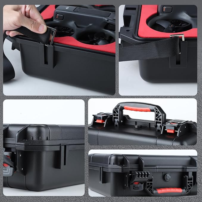 Waterproof Hard Case for DJI Avata 2 Fly More Combo | Fits DJI Goggles 3 (Not for Goggles N3)/ RC Motion 3 / FPV Remote Controller 3 and Accessories | Up to 8 Batteries | Shockproof, Dustproof