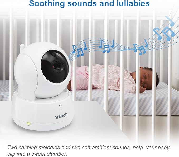 VTech Baby Monitor, No WiFi Secure Transmission – 19-Hour Battery, 2.8" Screen, Pan Tilt Zoom, Night Vision, 1000ft Range, Temperature Sensor, 2-Way Talk | VM923