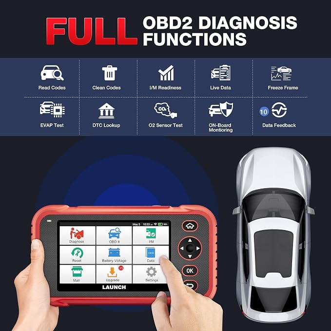 LAUNCH CRP123I V2.0 Elite OBD2 Scanner, 2026 Upgraded Diagnostic Scan Tool with 7 Reset, Oil/SAS/Throttle/Brake/BMS/DPF Reset/ABS Bleeding, Multi System Code Reader, Lifetime Free Update, FCA SGW
