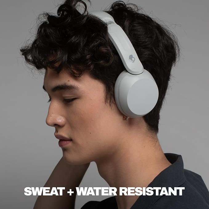 Skullcandy Icon 180 Wireless On-Ear Bluetooth Headphones, Up to 50 Hours Battery, Lightweight and Travel Ready, Secure Fit, Sweat and Water Resistant, Microphone iPhone Android - Cement