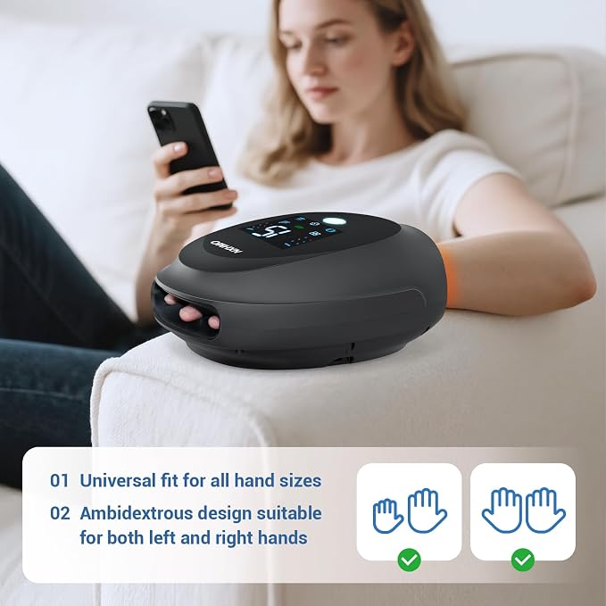 Hand Massager with Heat and Compression,Hand & Wrist Massager for Arthritis and Carpal Tunnel Pain Relief