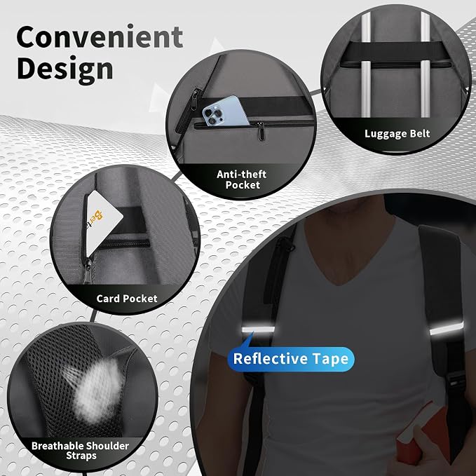 BERTASCHE Lunch Backpack, Laptop Backpack 15.6 inch w/Insulated Cooler Lunch box for Men Women, Vintage Work Backpack for College Business Commuter Travel