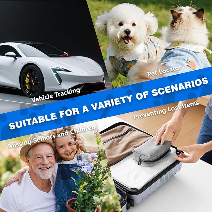 GPS Tracker for Vehicles,GPS Tracker Device for Vehicles No Subscription No Monthly Fee Portable Tracking GPS Tracker for Car Kids Dogs Trucks Magnetic GPS Tracking Device