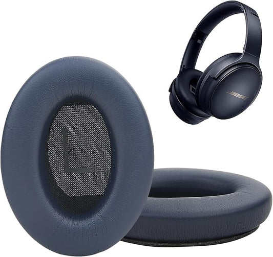 Replacement Ear Pads for Bose QuietComfort 45 QC35 QC35ii QC25 QC15 Over-Ear Headphones with Protein Leather& Memory Foam (Navy Blue)