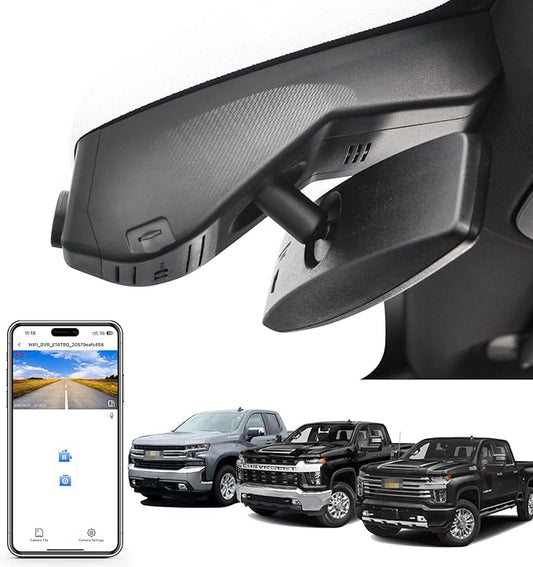 Mangoal 4K Dash Cam fit for Chevy Silverado 1500 2019-2021, 1500 Limited 2022 and HD 2020-2023 (Model A), Model A & Model B Have Same Models Years but Vehicle Sensor Cover are Different