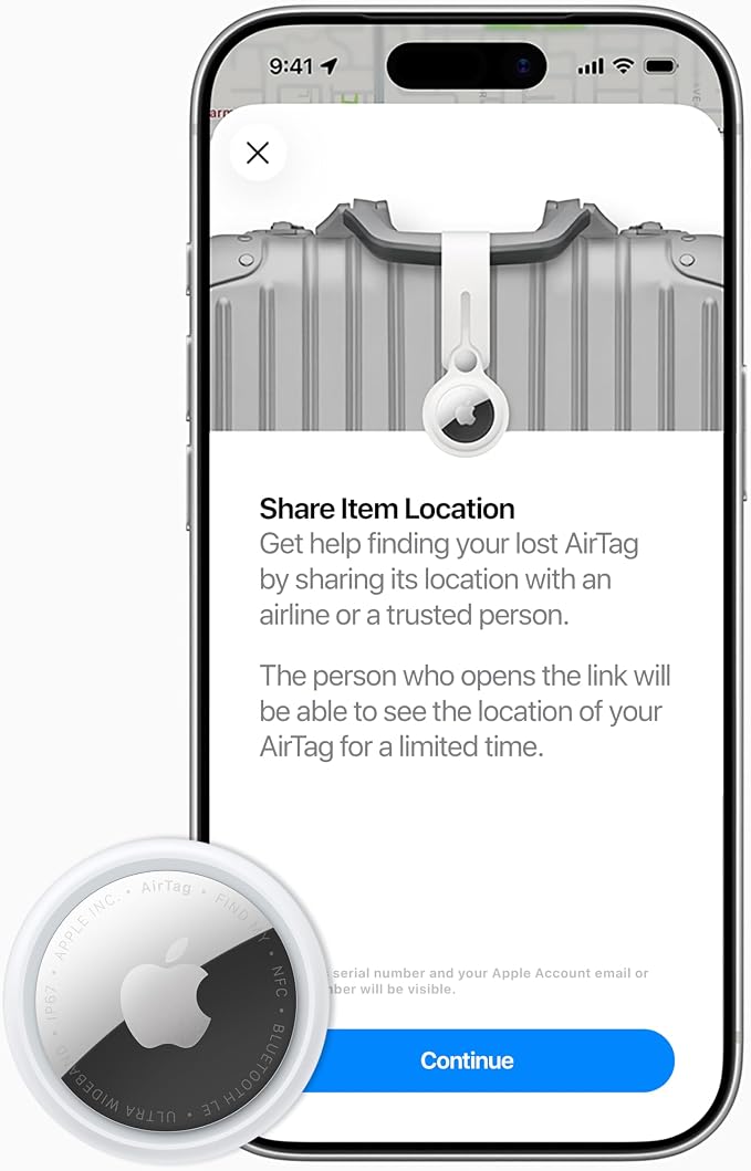 Apple AirTag (2nd Generation) - 4 Pack: Tracker for Keychain, Wallet, and More; Locator with Sound; Simple One-Tap Setup with iPhone or iPad; Key Finder with up to 1.5X Precision Finding Range*