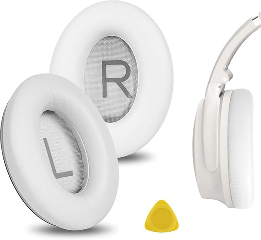 Geekria Replacement Ear Pads for Bose New QuietComfort, QC 45/ 35II/ 35IIGaming/ 35/25/ 15/ SE, AE 2/2i/2w, SoundTrue, SoundLink AE2 Headphones, with Video Guide (White Smoke)