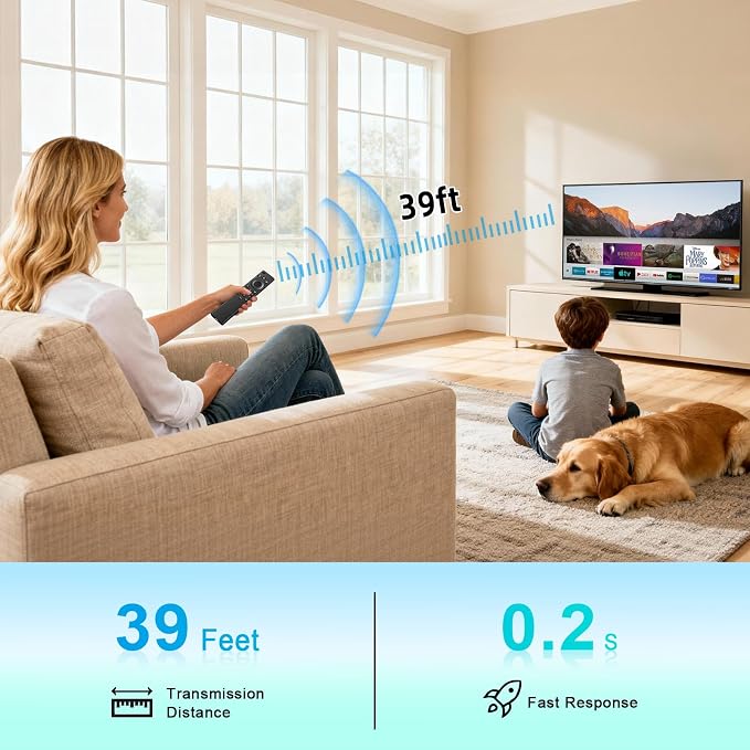 BN59-01385A Replacement Universal Remote for Samsung TV Remotes Control Compatible with All Samsung LED QD Neo QLED 4K 8K HDR Smart TVs from 2018 to 2024, with 4 Shortcut Buttons No Voice Function