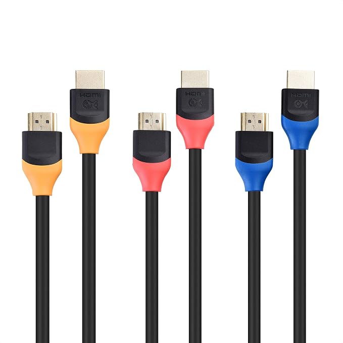 Cable Matters [Ultra High Speed HDMI Certified] 3-Pack 48Gbps 8K HDMI Cable 3.3 ft / 1m with 8K@60Hz, 4K@240Hz and HDR Support for PS5, Xbox Series X/S, RTX3080/3090, RX 6800/6900, Apple TV, and More