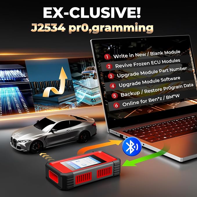 Launch X431 Scanner PRO5 J2534 Pr0gram ECU Coding, Topology, 60+ Services, Bi-Directional All System Scan Tool, CANFD DOIP, 200+ Brands, Guided Functions, 10+ High-end Features
