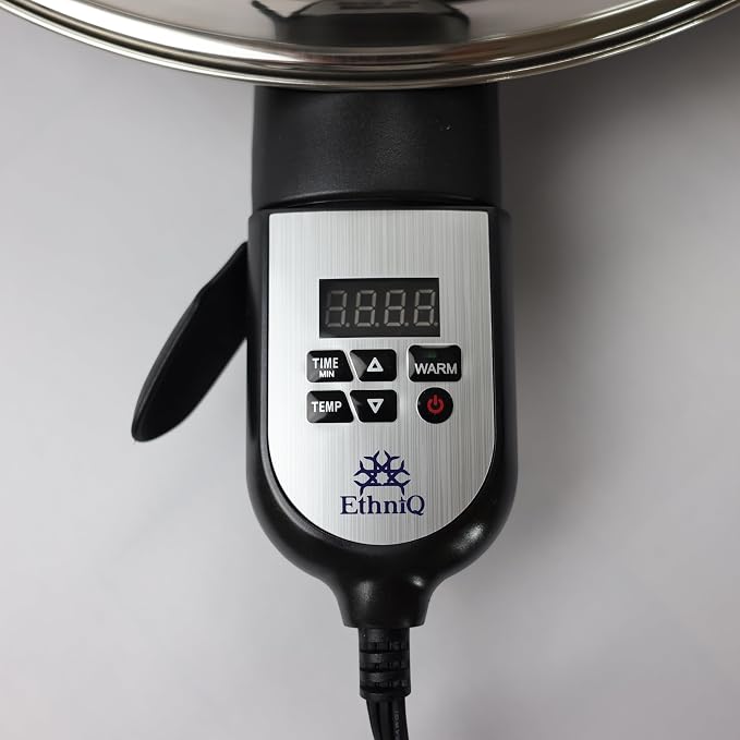 Ethniq 16" Electric Griddle for Ethiopian Injera, Somalian Anjero, Crepe, Lefse, Mogogo, Mitad, Pancake Teff Maker - Adjustable Digital Heat Control - Non-Stick Surface - Even Heat Distribution