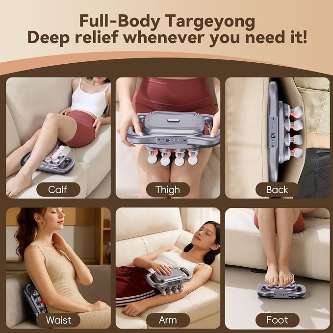 16-Head Massage Gun,2026 Upgrade Deep Tissue Percussion Massager with 9 Modes 9 Intensities, Muscle Tension Release Electric Massage Tools for Back,Shoulders,Legs,Fathers Day Gift