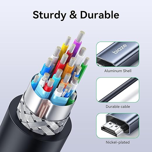 USB 3.0 to HDMI Cable 5Ft, 1080P@60Hz 5Gbps USB to HDMI Adpter High Speed for Connecting Laptop/PC/PS5/Xbox/Switch to TV/Monitor/Projector, Screen Mirroring and Display Extension