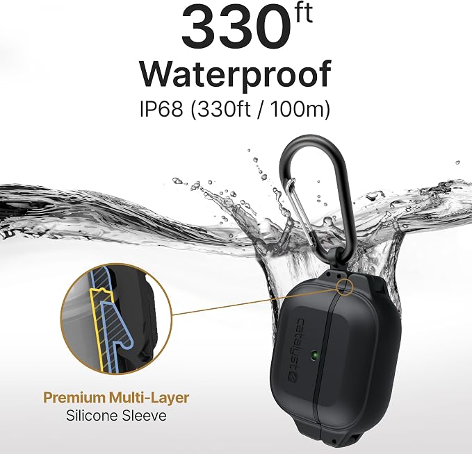 Catalyst AirPods 3rd Generation Case(2022), 330ft Waterproof Total Protection Case for AirPods 3, Shockproof for AirPods 3rd Generation, Durable Protective Case for AirPods 3 with Carabiner