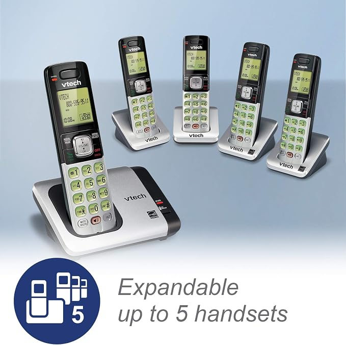 VTech CS6719-15 DECT 6.0 Phone with Caller ID/Call Waiting, 1 Cordless Handset, Blue
